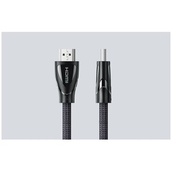  Кабель UGREEN HD140 80402 HDMI 2.1 Male To Male Cable 8K Braided Cable 1.5m Black 