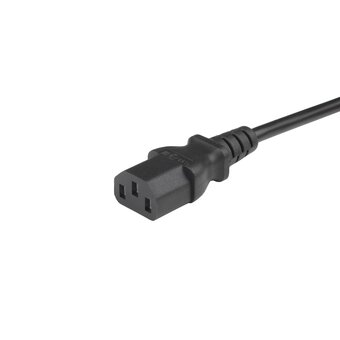  Кабель питания Hyperline PWC-IEC13-SHM-5.0-BK для компьютера Shucko+C13 3x1.00 10A угловая вилка 5м 
