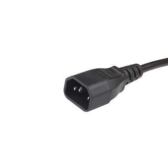  Кабель питания Hyperline PWC-IEC13-IEC14-5.0-BK монитор-компьютер IEC 320 C13 - IEC 320 C14 3x0.75 5м 