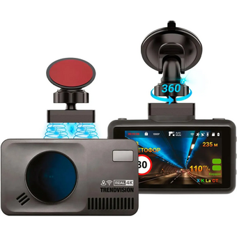  Видеорегистратор с радар-детектором TrendVision DriveCam Real 4K Signature LNA GPS Глонасс 