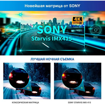  Видеорегистратор с радар-детектором TrendVision DriveCam Real 4K Signature LNA 2CH GPS ГЛОНАСС 