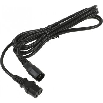  Кабель питания Hyperline PWC-IEC13-IEC14-3.0-BK монитор-компьютер IEC 320 C13 - IEC 320 C14 3x0.75 3м 