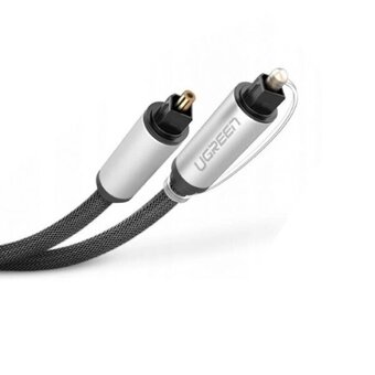  Кабель UGREEN AV108 10542 Toslink Optical Audio Cable 1.5m Black/Silver 