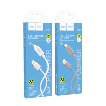  Дата-кабель HOCO X107 Favor charging data cable Type-C серый 