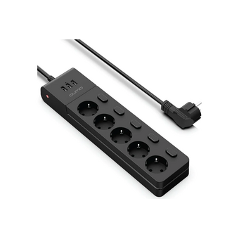  Сетевой фильтр Qumo PB-PRO-6SP4UP-0006 Power Bar Pro 6SP4U (P-0006), 5 розеток, 3xUSB, 2м, черный 