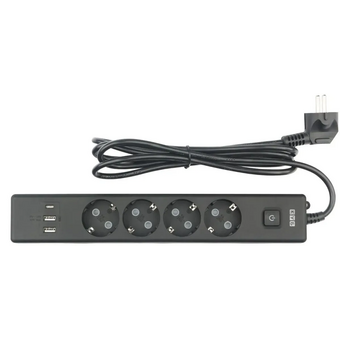  Сетевой удлинитель Power Cube PC-7B-2M 1.9м (4 розетки) черный (коробка) 