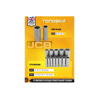  Набор инструментов JCB JCB-41082-5(56915) 108 пр., 1/4", 1/2" ( 6гр.) 