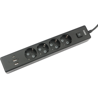  Сетевой удлинитель Power Cube PC-7B-2M 1.9м (4 розетки) черный (коробка) 