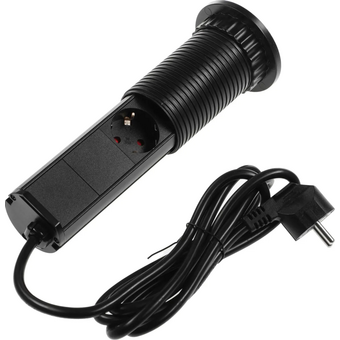  Сетевой разветвитель PREMIER 3R 1.8м черный PX/BL-VRT-3R-BLK 