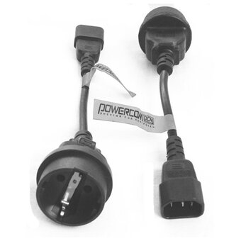  Кабель Powercom Scut IEC-320 C14 to Socket Type-F 250V 10A 
