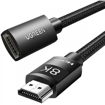  Кабель UGREEN HD151 40400 HDMI 8K Male To Female Extension Cable 0.5m Black 
