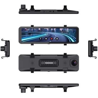  Видеорегистратор TrendVision CarPlay Mirror черный 2Mpix 2160x3840 2160p 150гр. MSTAR 8826 