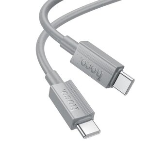  Дата-кабель HOCO X107 Favor 60W charging data cable Type-C + Type-C серый 