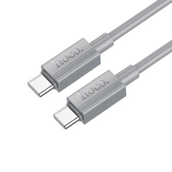  Дата-кабель HOCO X107 Favor 60W charging data cable Type-C + Type-C серый 