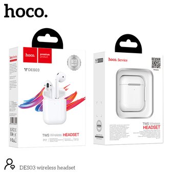  Наушники bluetooth HOCO DES03 TWS Original series apple white 