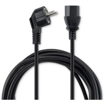  Кабель Buro BU-PCAB-5M-16A IEC C13 Евровилка угловой 5м 