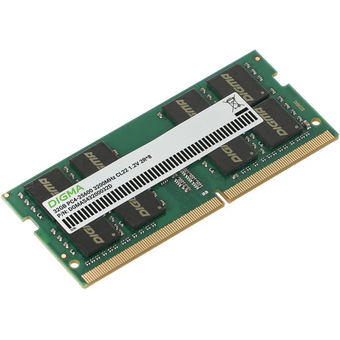  ОЗУ Digma DGMAS43200032D DDR4 32GB 3200MHzRTL PC4-25600 CL22 SO-DIMM 260-pin 1.2В dual rank Ret 