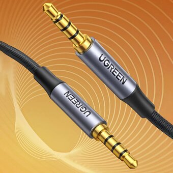  Кабель UGREEN AV183 20497 3.5mm Male to Male 4-Pole Microphone Audio Cable 1.5m Black 