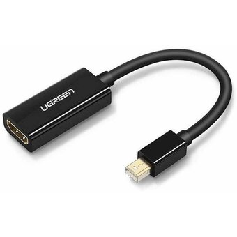  Конвертер UGREEN MD112 10461 Mini DP to HDMI Female Converter 1080p Black 