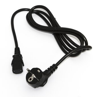  Кабель питания Hyperline PWC-IEC13-SHM-1.8-BK для компьютера Shucko+C13 3x0.75 1.8м 