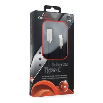  Кабель Cablexpert CC-P-USBC02Bl-1M Platinum USB 2.0 AM/Type-C 1м синий 