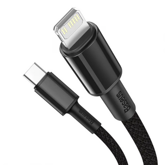  Дата-кабель Baseus (CATLGD-A01) High Density Braided Fast Charging Type-C to iP PD 20W 2m Black 