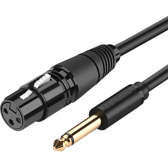  Кабель UGREEN AV131 20719 6.35 Male To XLR Female Cable 2m Black 