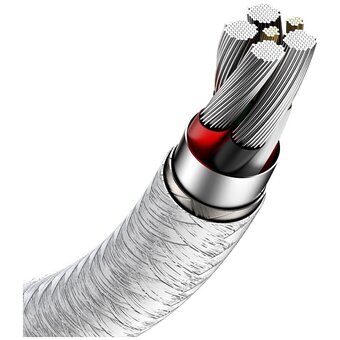  Дата-кабель Baseus Cafule (CAKF000202) Metal USB to Type-C 66W 2m White 