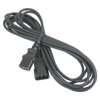  Кабель питания Hyperline PWC-IEC13-IEC14-1.8-BK монитор-компьютер IEC 320 C13 - IEC 320 C14 3x0.75 1.8м 