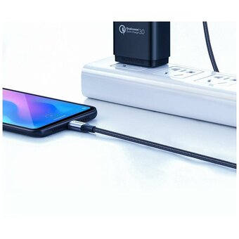  Кабель UGREEN US288 60408 USB-A 2.0 to USB-C Cable Nickel Plating Aluminum Braid 3m Space Gray 