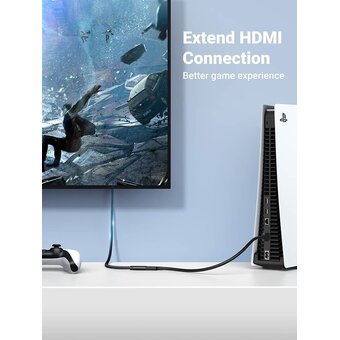  Кабель UGREEN HD151 40447 HDMI 8K Male To Female Extension Cable 1m Black 