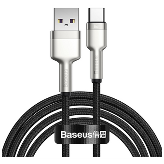  Дата-кабель Baseus Cafule (CAKF000201) Metal USB to Type-C 66W 2m Black 