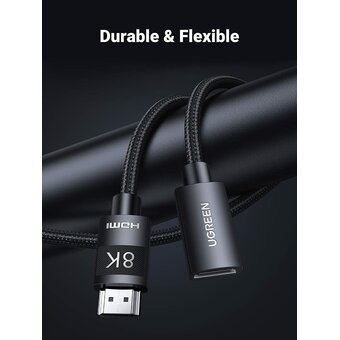  Кабель UGREEN HD151 40447 HDMI 8K Male To Female Extension Cable 1m Black 