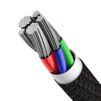  Дата-кабель Baseus (CATLGD-A01) High Density Braided Fast Charging Type-C to iP PD 20W 2m Black 