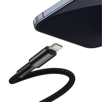  Дата-кабель Baseus (CATLGD-A01) High Density Braided Fast Charging Type-C to iP PD 20W 2m Black 
