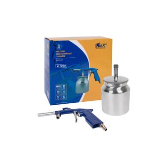 Пневмопистолет пескоструйный KRAFT KT 707067 с бачком 