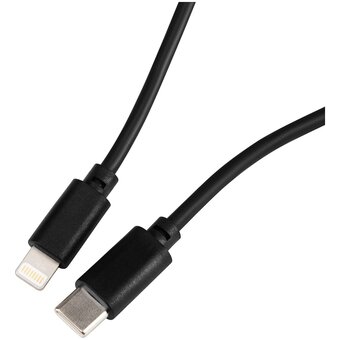  Кабель Buro PD18W черный USB Type-C m-Lightning m 1м 