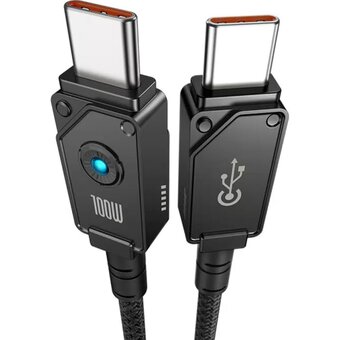  Дата-кабель Baseus Unbreakable (P10355801111-00) Fast Charging USB to Type-C 100W 1m Cluster Black 