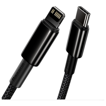  Дата-кабель Baseus Tungsten Gold (CALWJ-01) Fast Charging USB to iP 2.4A 1m Black 