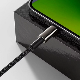  Дата-кабель Baseus Tungsten Gold (CALWJ-01) Fast Charging USB to iP 2.4A 1m Black 