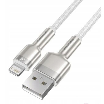  Дата-кабель Baseus Cafule (CALJK-B02) Metal USB to IP 2.4A 2m White 