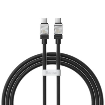  Дата-кабель Baseus CoolPlay (CAKW000201) Fast Charging Type-C to Type-C 100W 1m Black 
