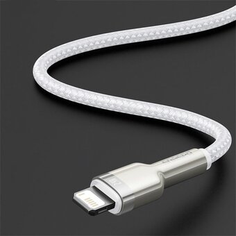  Дата-кабель Baseus Cafule (CALJK-A02) Metal USB to IP 2.4A 1m White 