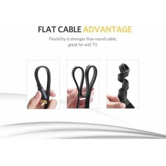  Кабель UGREEN ED015 70159 HDMI Flat Cable 2m 