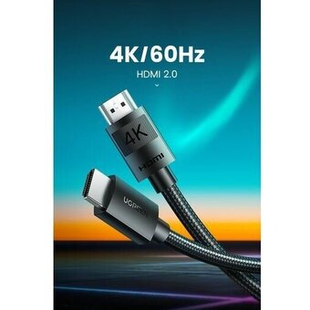  Кабель UGREEN HD119 40101 4K HDMI Cable Male to Male Braided 2m Black 