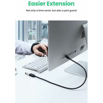  Кабель UGREEN US129 30127 USB 3.0 Extension Male Cable 3m Black 