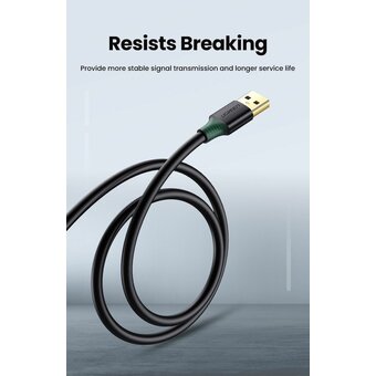  Кабель UGREEN US129 30127 USB 3.0 Extension Male Cable 3m Black 