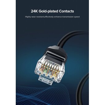  Кабель UGREEN NW121 70329 Cat8 CLASS I S/FTP Round Ethernet Cable 2m Black 