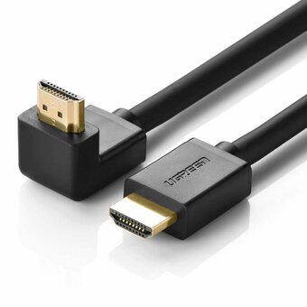  Кабель UGREEN HD103 10172 HDMI Cable Right Angle 90 Degree 1m Black 