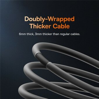  Дата-кабель Baseus CoolPlay (CAKW000201) Fast Charging Type-C to Type-C 100W 1m Black 